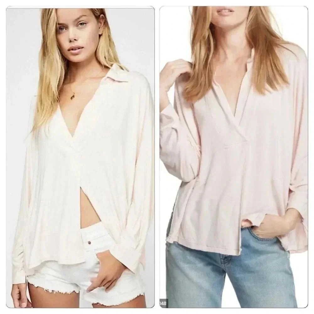 Free People Can't Fool Me Peach Top, Size XS